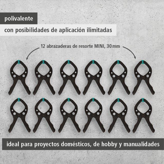 12 pinzas de resorte MINI 30