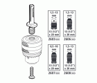1 adaptador de portabrocas SDS-plus para 1/2x20