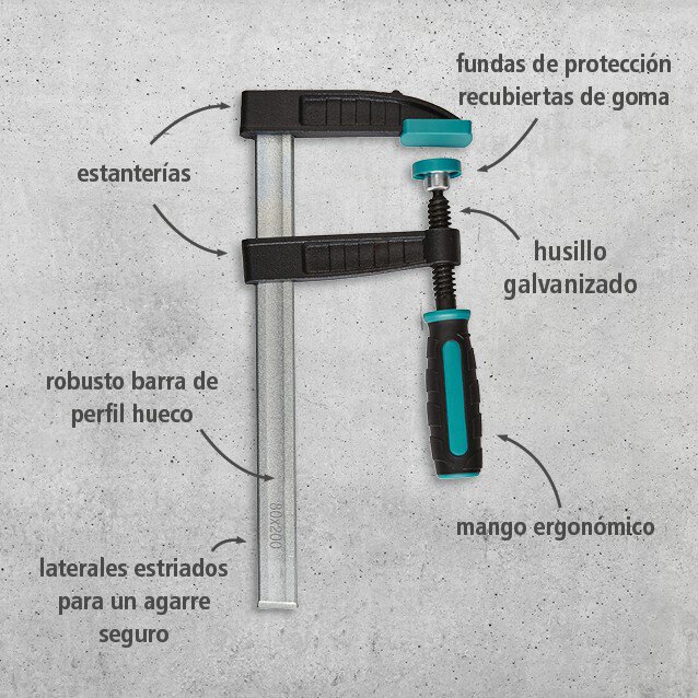 1 sargento de tornillo SC 80/200 mm