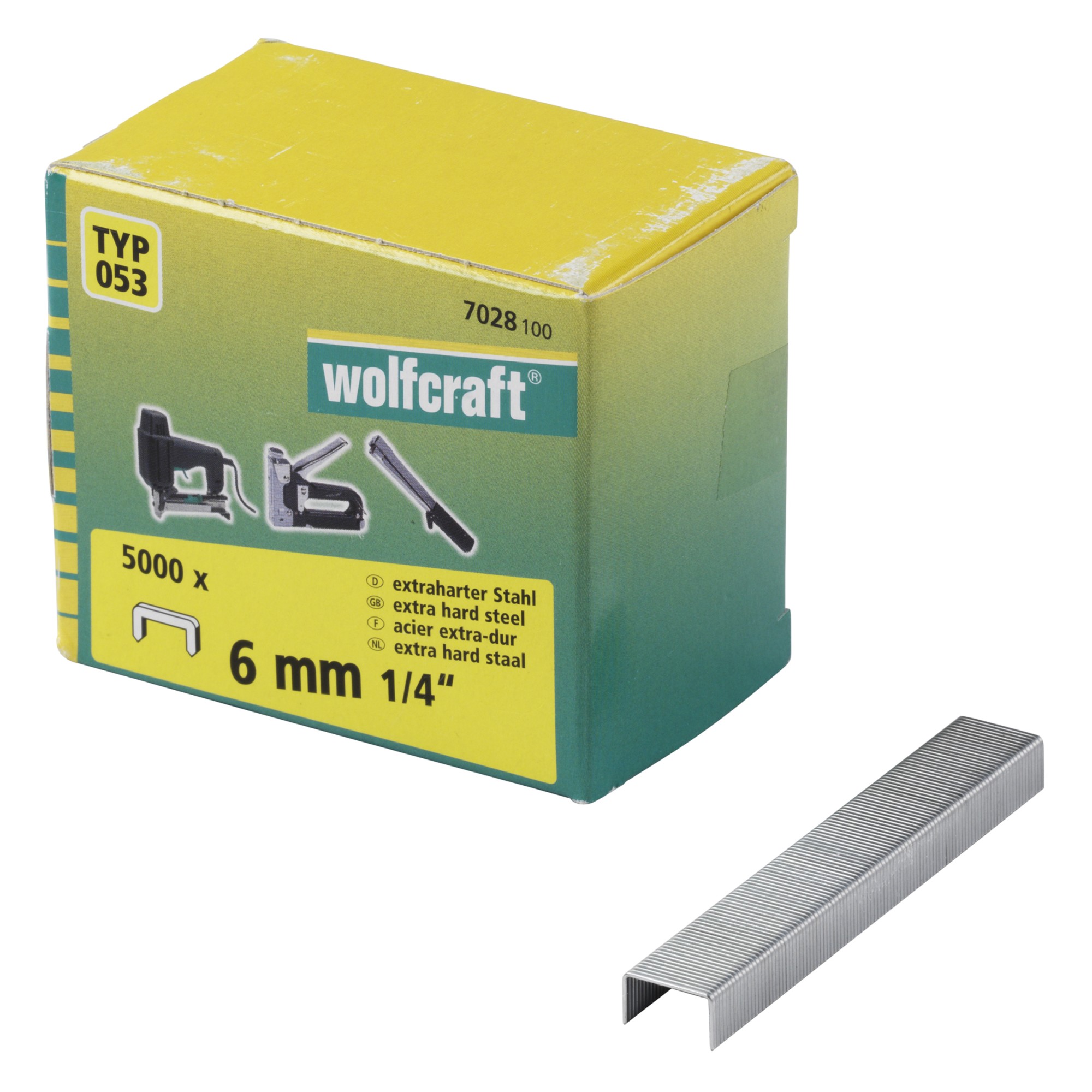 5000 grapas de lomo ancho extra duro de tipo 053, 6 mm