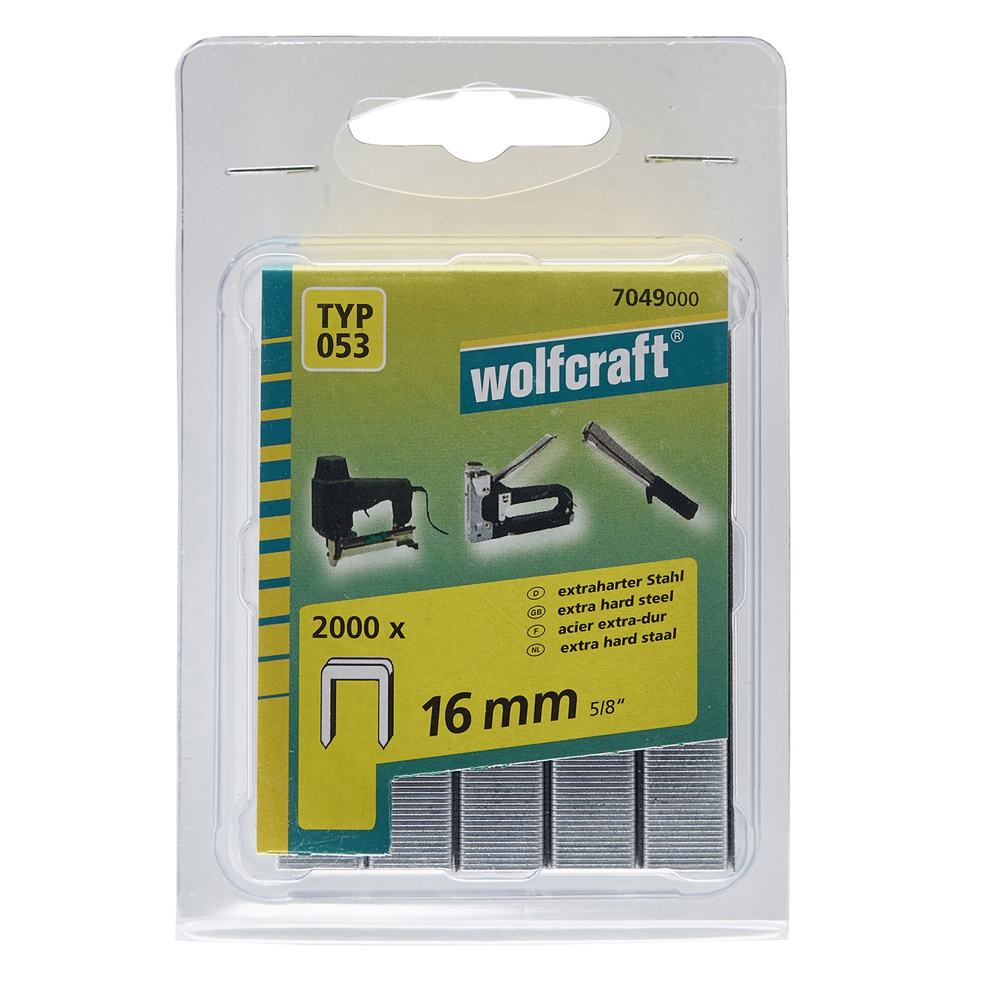 2000 grapas de lomo ancho extra duro de tipo 053, 16 mm