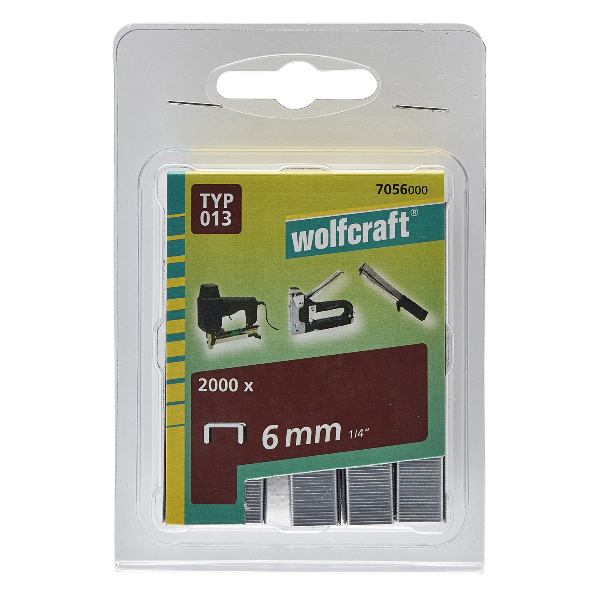 2000 grapas de lomo ancho de tipo 013, 6 mm