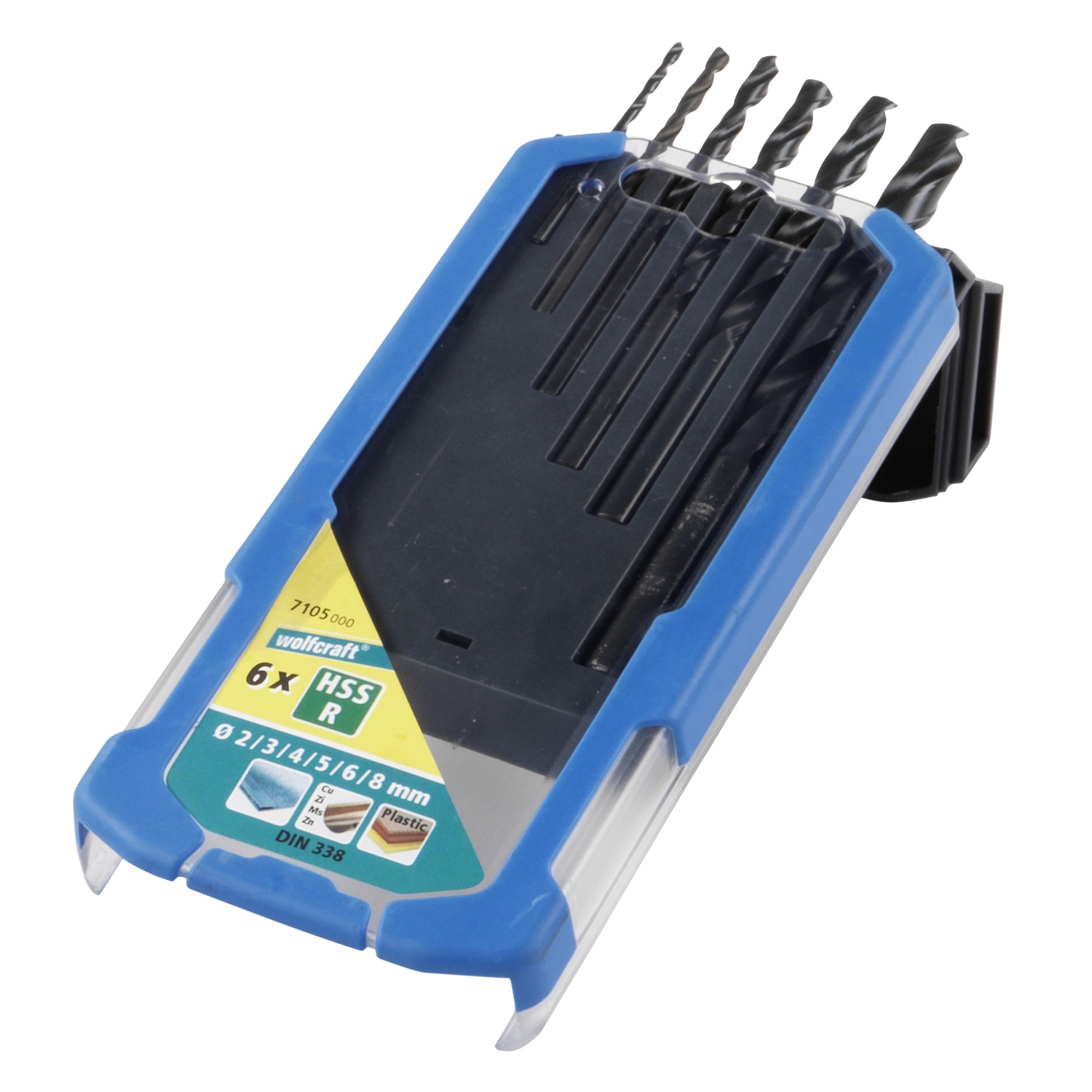 1 juego de brocas para metal HSS FL, 6 piezas, Ø 2-8 mm