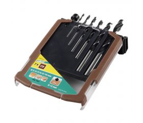 Juego de brocas espirales de madera, diámetro de 3–10 mm, 7 piezas