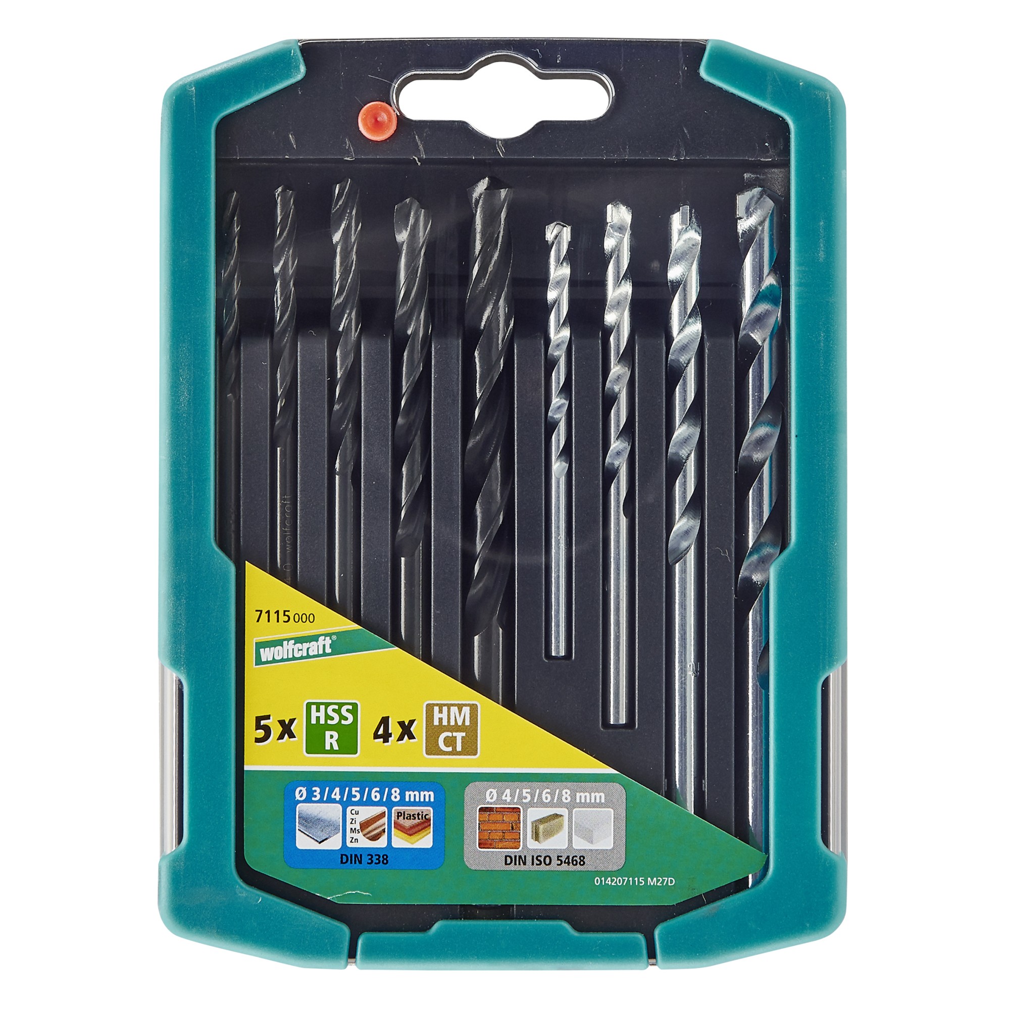 1 juego de brocas para metales y piedra de 9 piezas