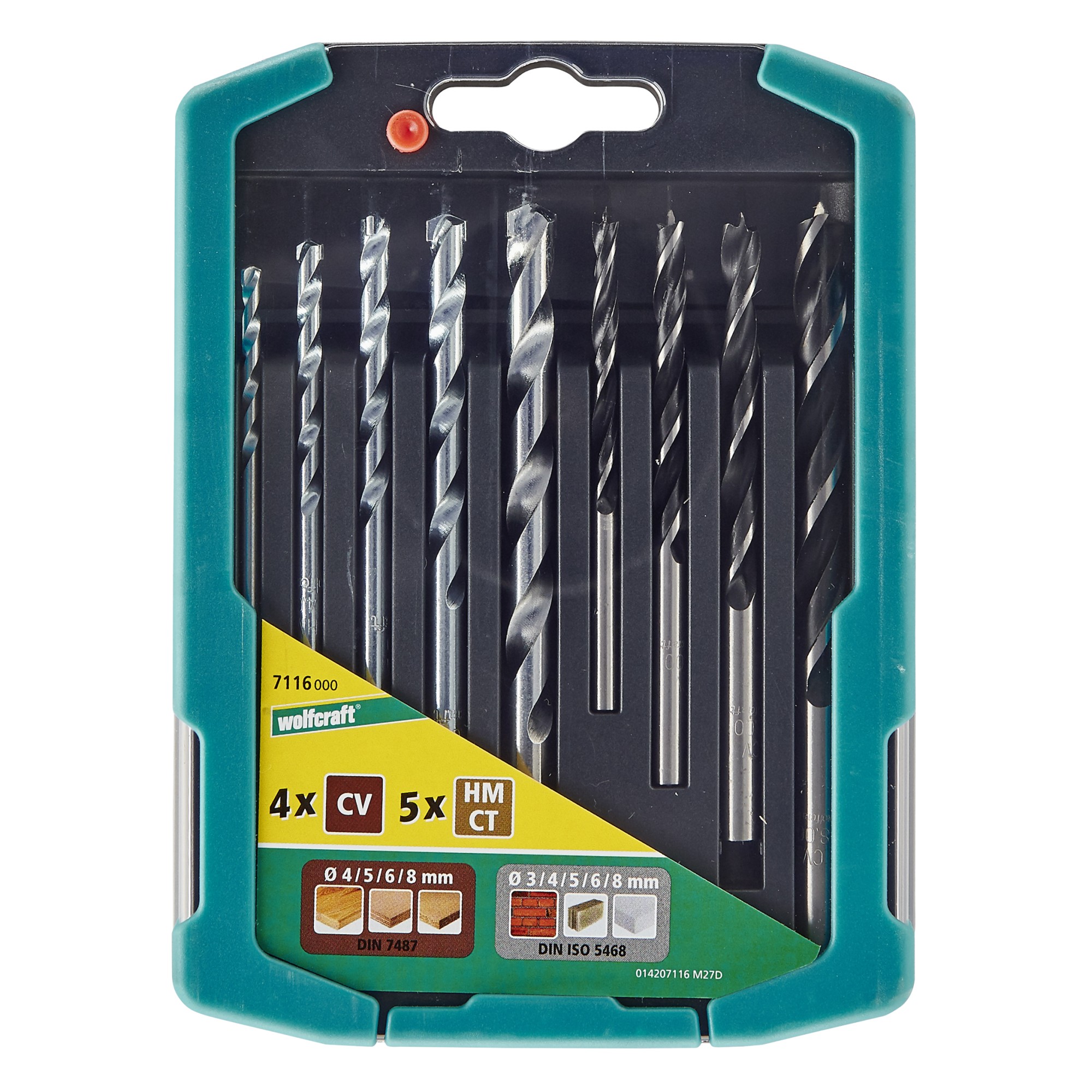 1 juego de brocas para piedra y madera de 9 piezas