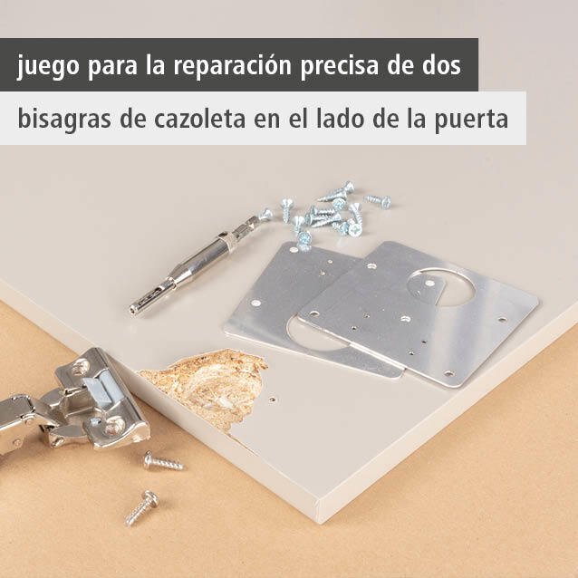 Juego de proyecto "Reparación de bisagras de cazoleta – Lado de la puerta"