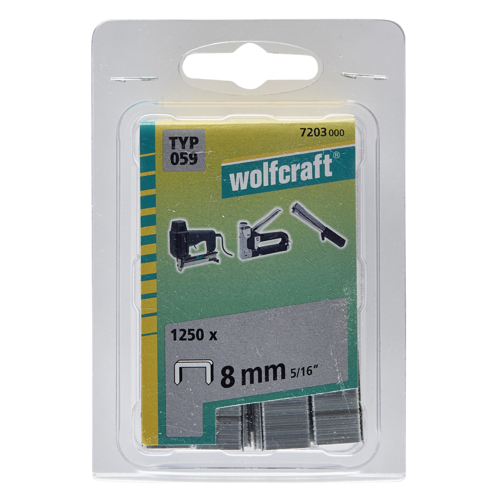 1250 grapas de lomo ancho de tipo 059, 8 mm