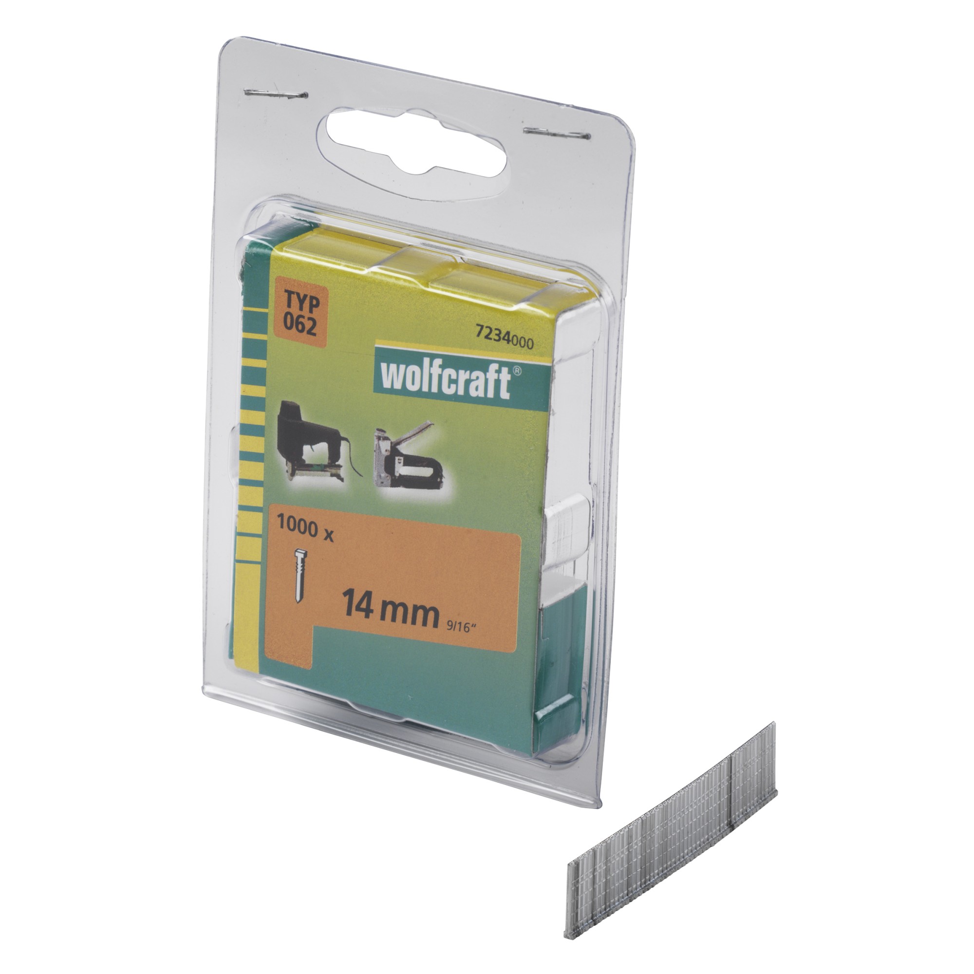 1000 clavos de tipo 062, 14 mm