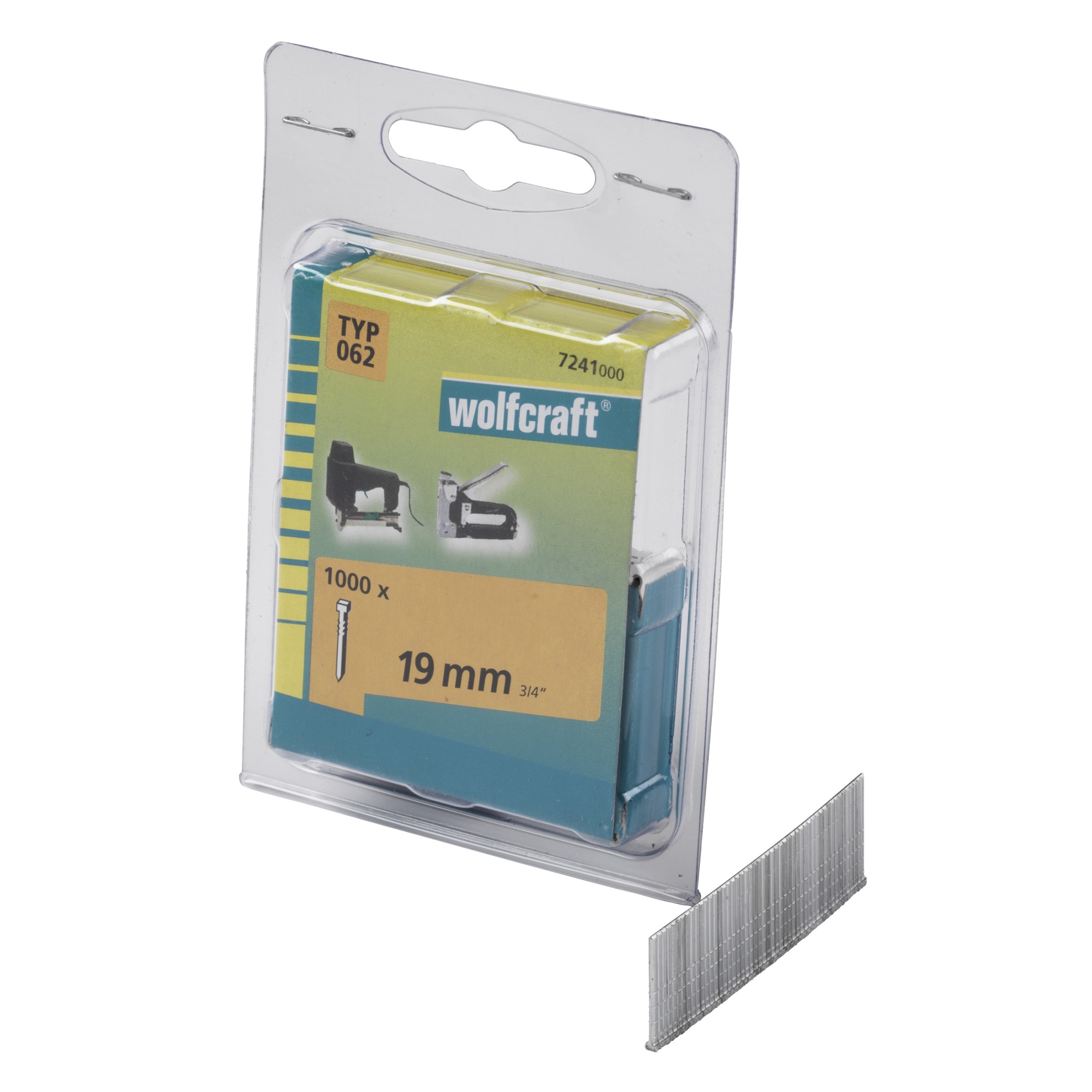 1000 clavos de tipo 062, 19 mm