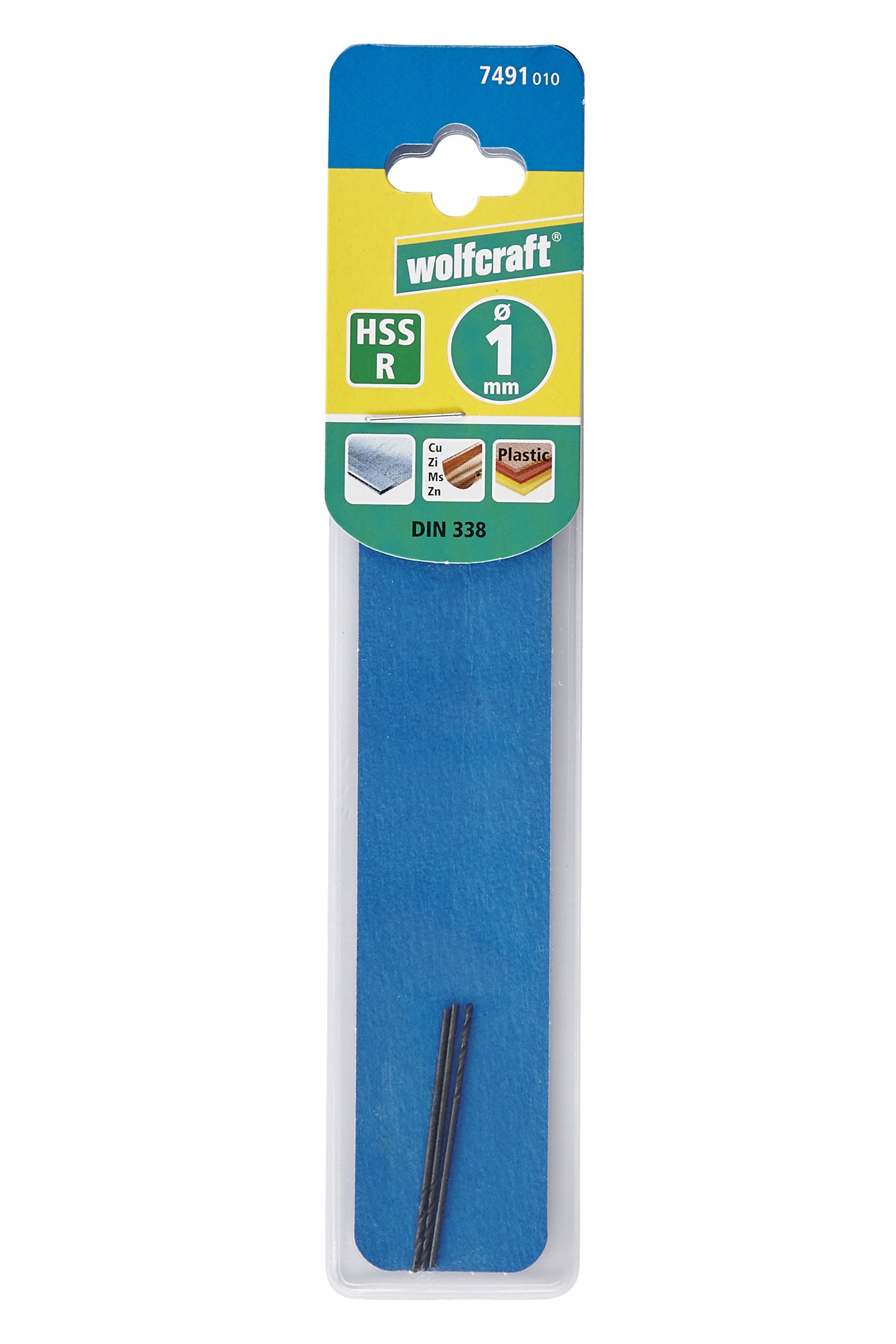 3 brocas para metal HSS, FL, Ø 1,0 x 34 mm