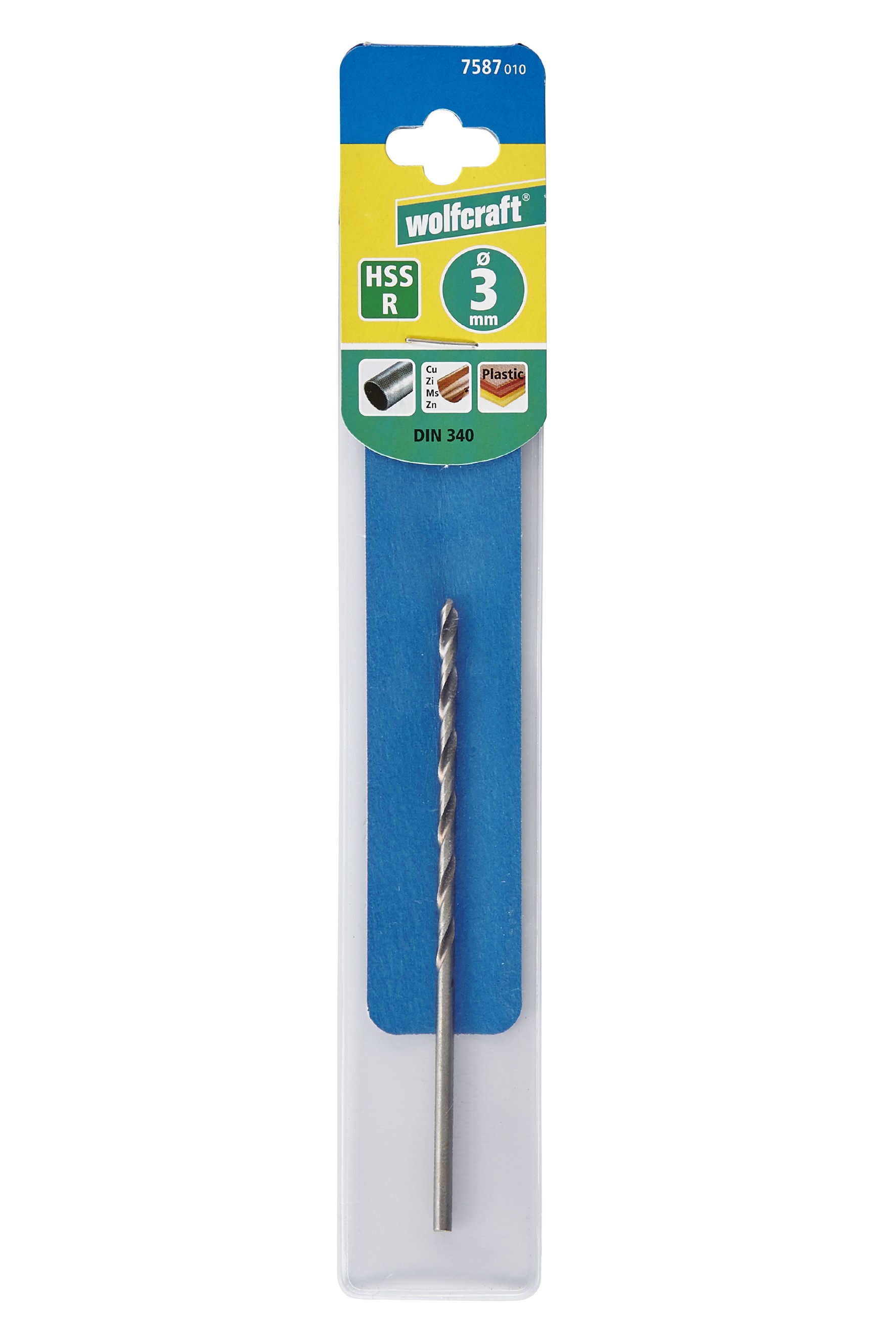 1 broca para metal HSS-R, Ø 3,0x100mm