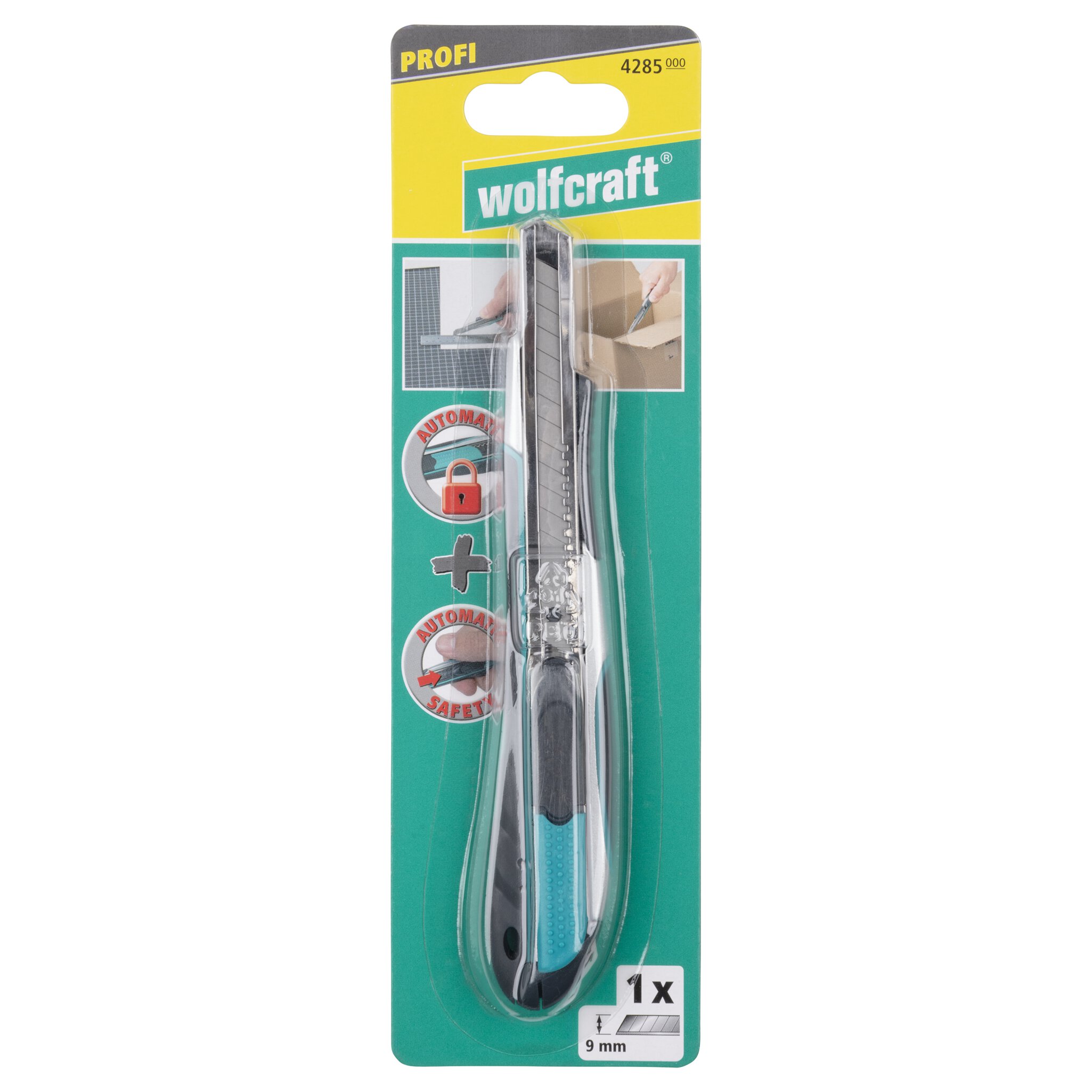 1 cúter profesional de cuchillas separables doble de 9 mm