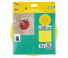5 discos adhesivos de lijar Grano fino, grano 80 ø225 mm