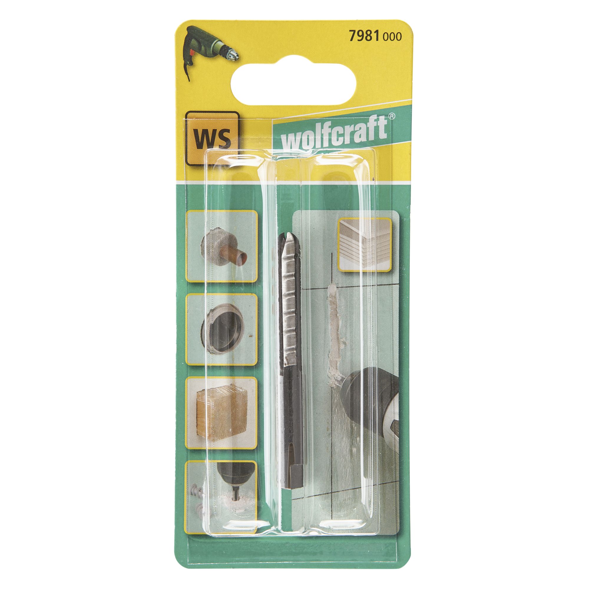 1 broca fresadora para placa de yeso Ø 8 x 70 mm