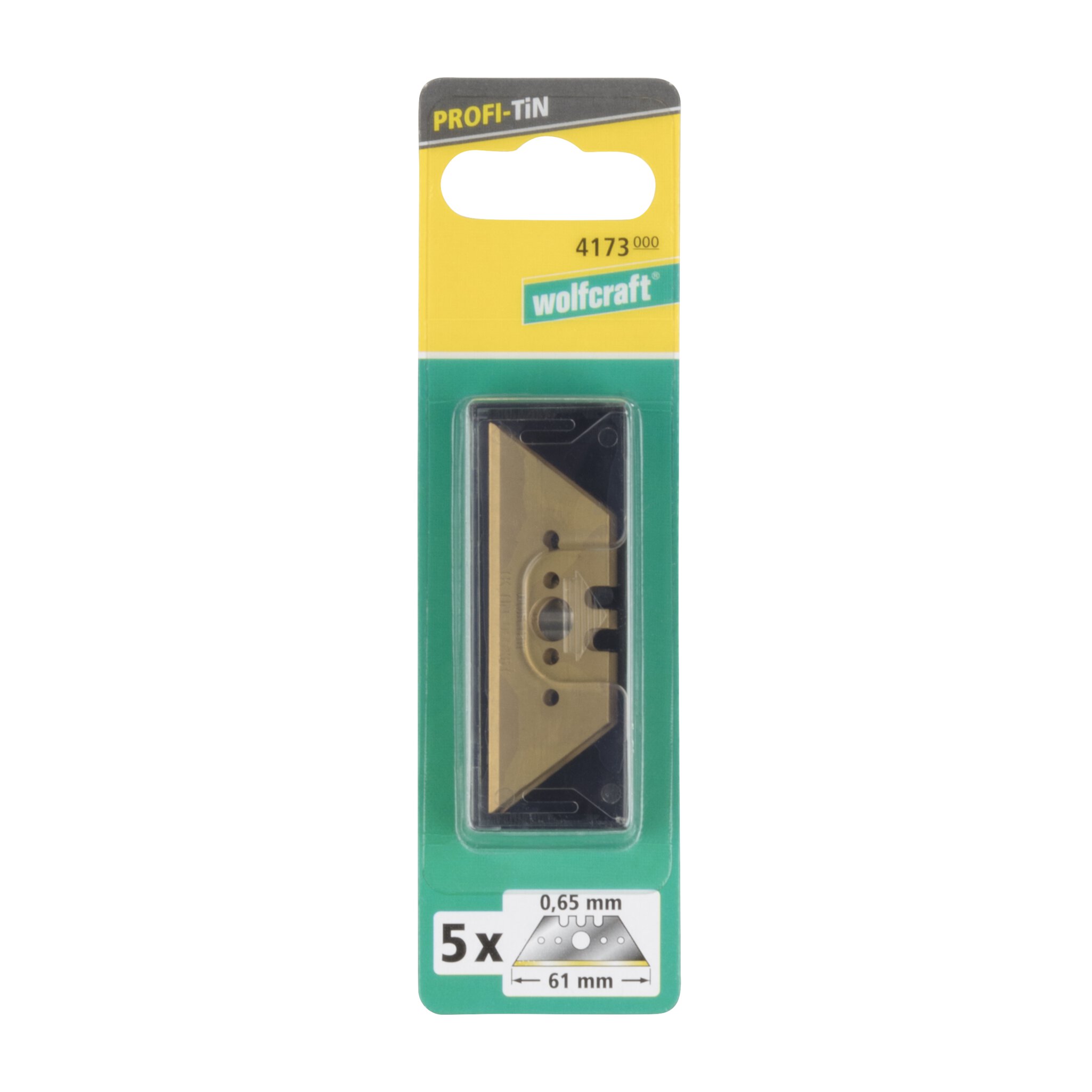 5 cuchillas trapezoidales profesionales TiN de 0,65 x 61 mm