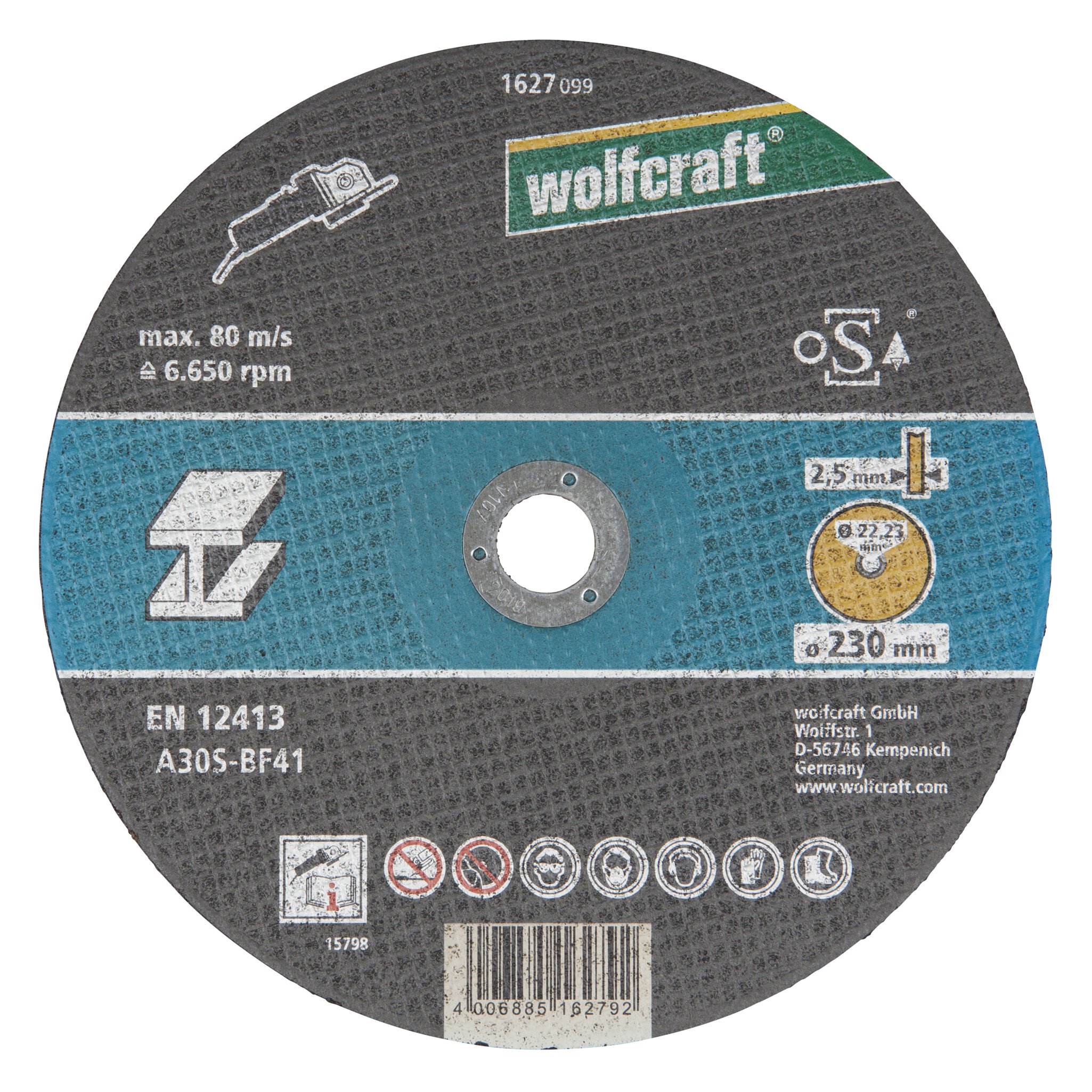 1 disco para cortar metales ø 230x2,5x22,2 mm