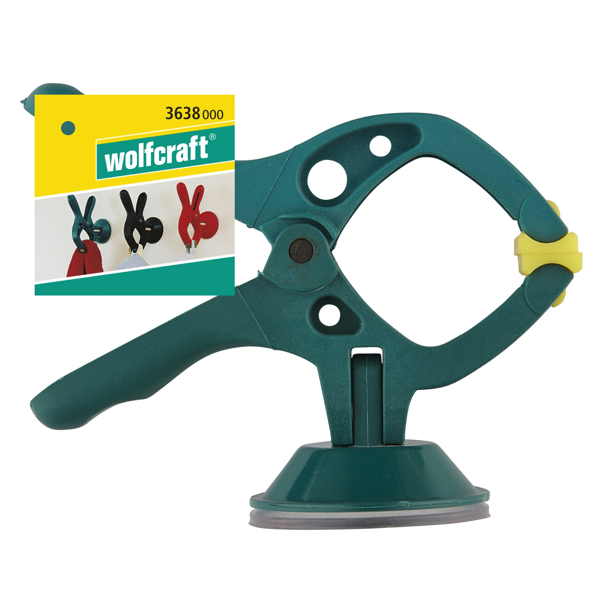 1 pinza con resorte con ventosa microfix de 30 mm