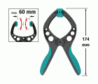 1 pinza con resorte FZ de 60 mm