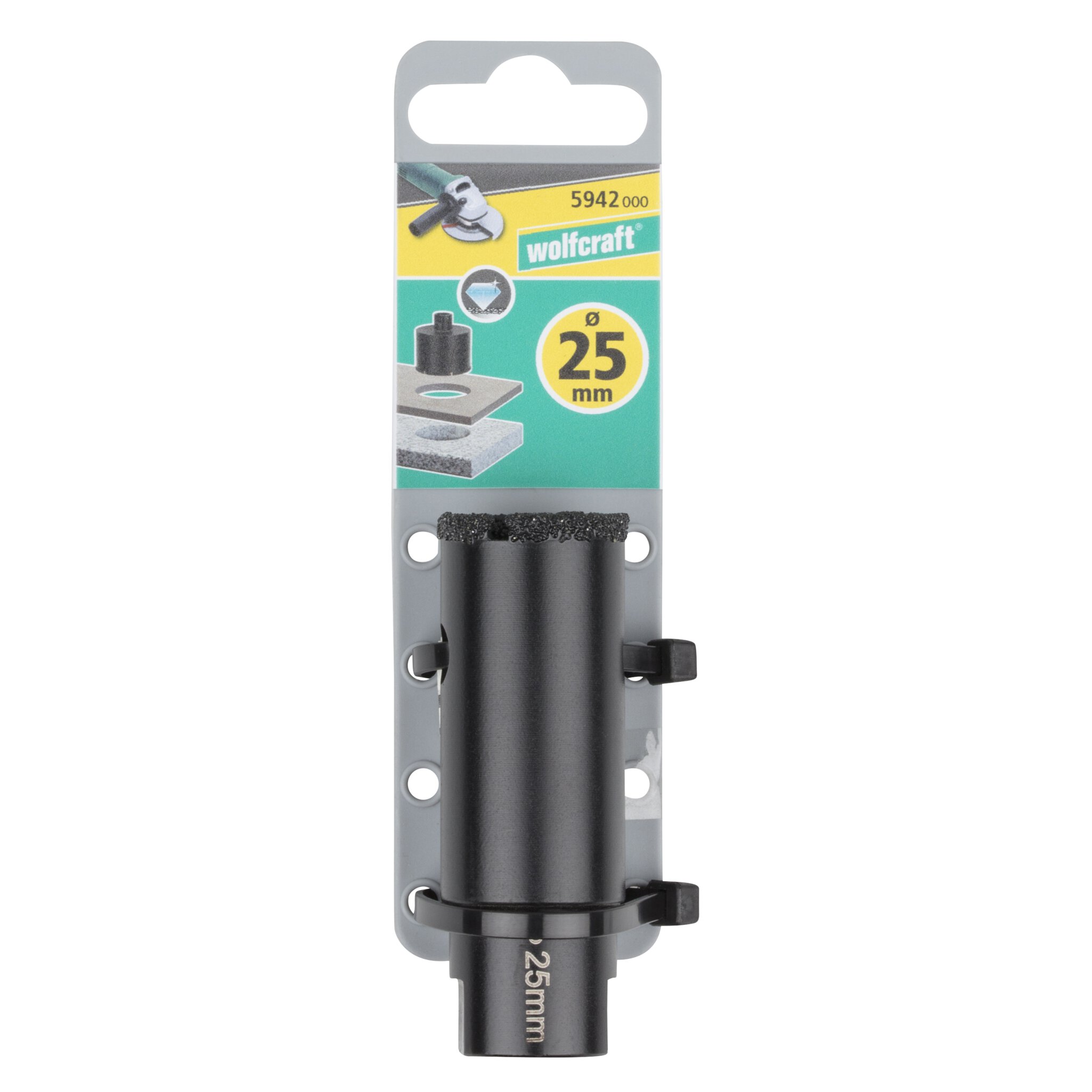 1 broca de perforación de diamante para amoladora angular ø 25 mm