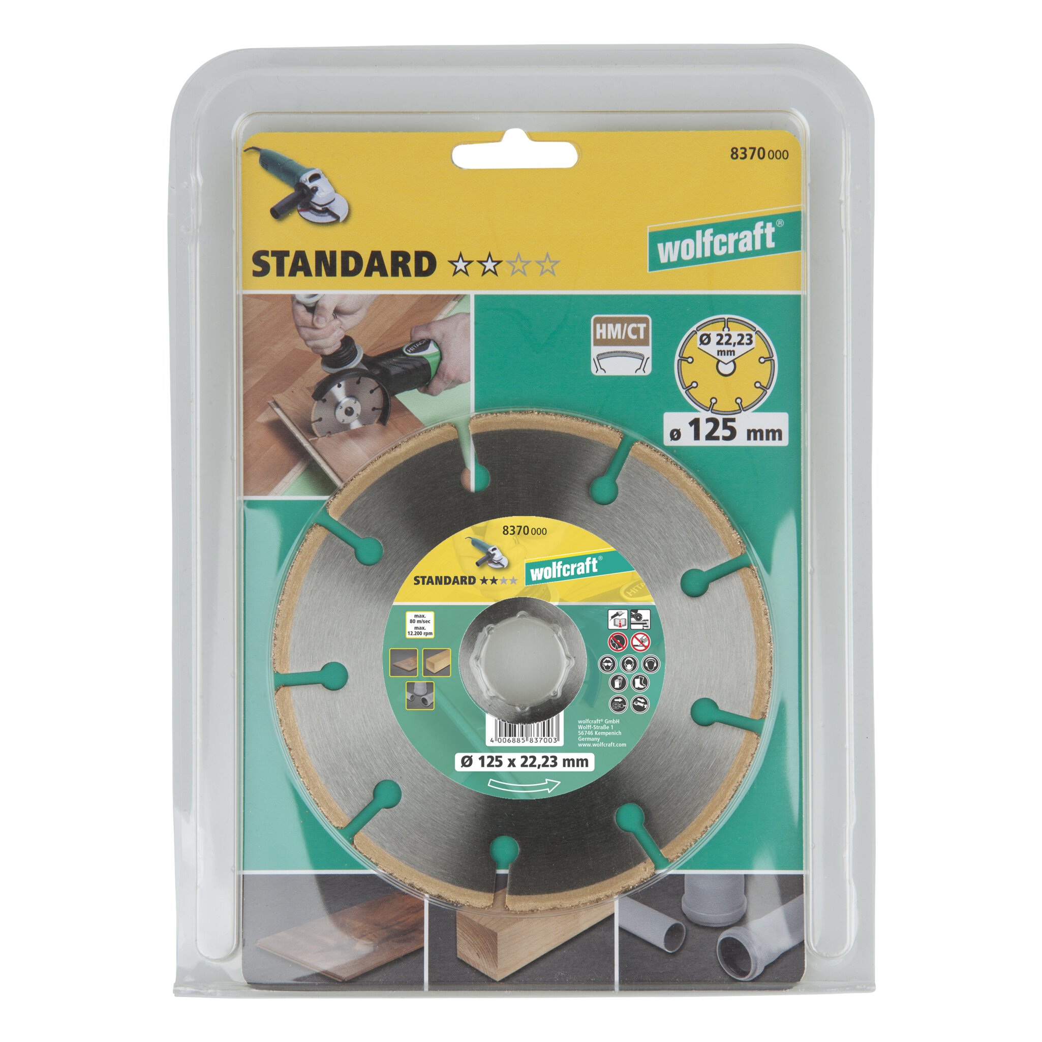 1 disco para cortar CT ø 125x22,2 mm