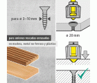 1 avellanador WS con tope profund. Ø20mm