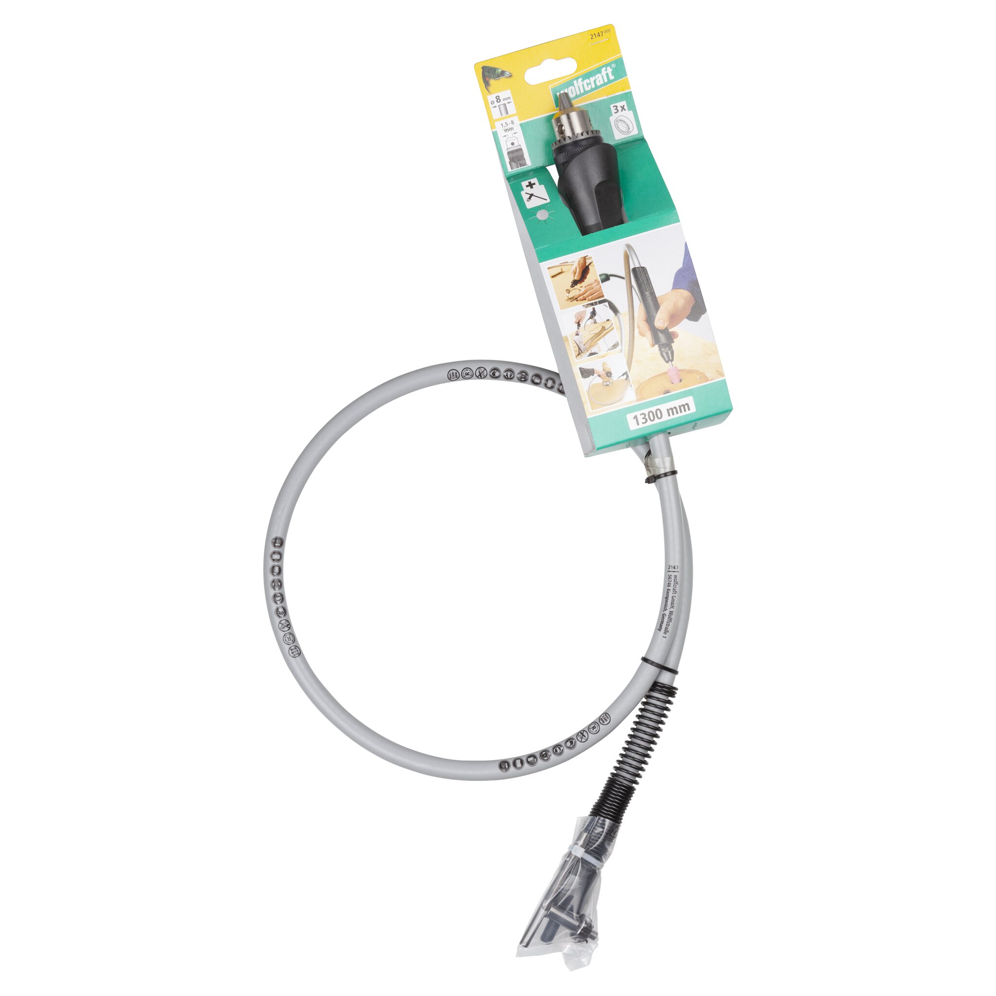 1 eje flexible con portabrocas = 8 mm l=1300 mm