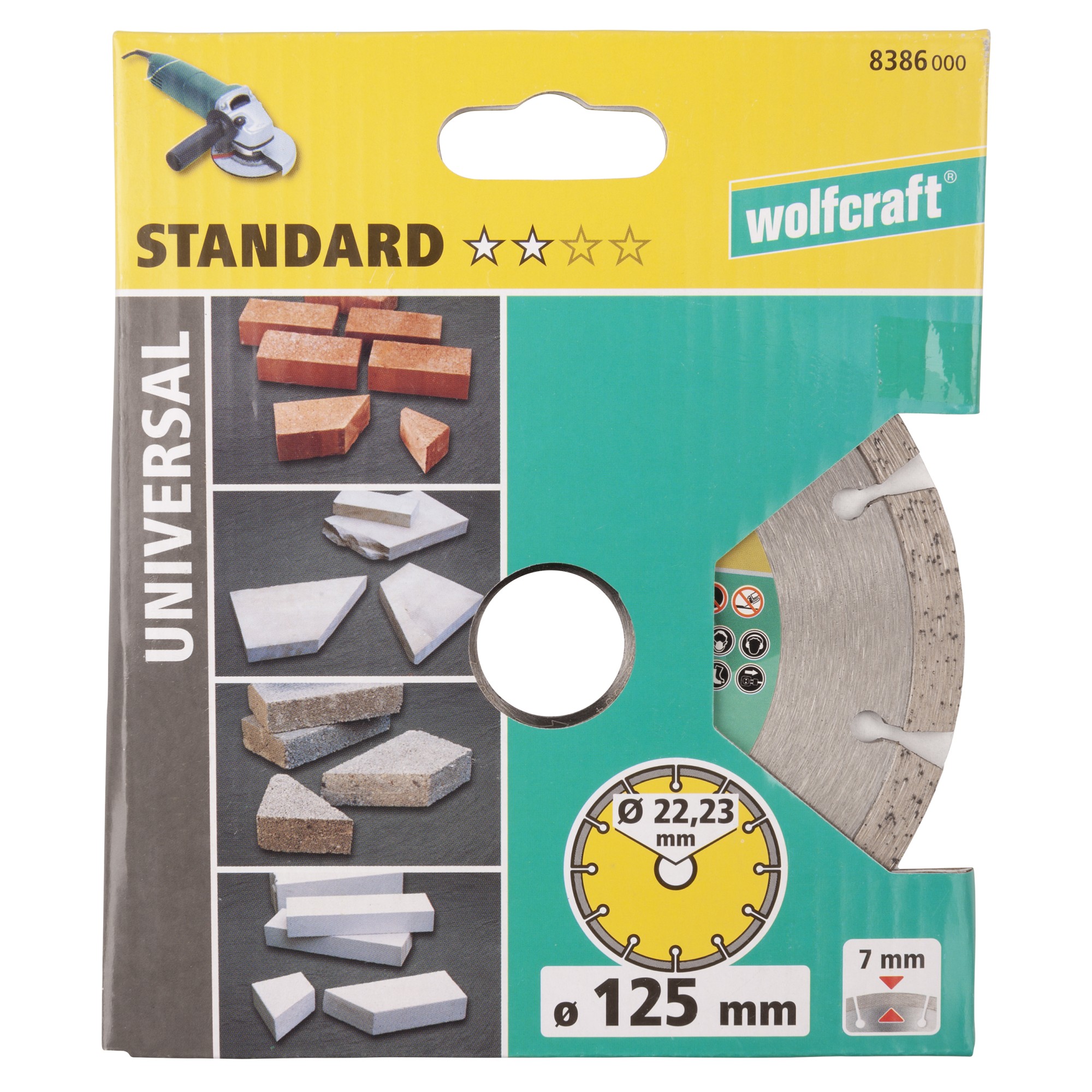 1 disco de corte de diamante Standard Univ. ø 125 mm