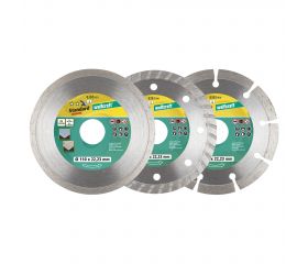 Set de 3 discos diamantados de corte