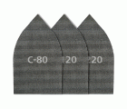 Juego de rejillas de lijado adhesivas para placa de yeso, 107 x 175 mm