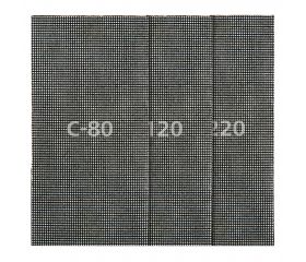 Juego de rejillas de lijado adhesivas para placa de yeso, 93 x 190 mm