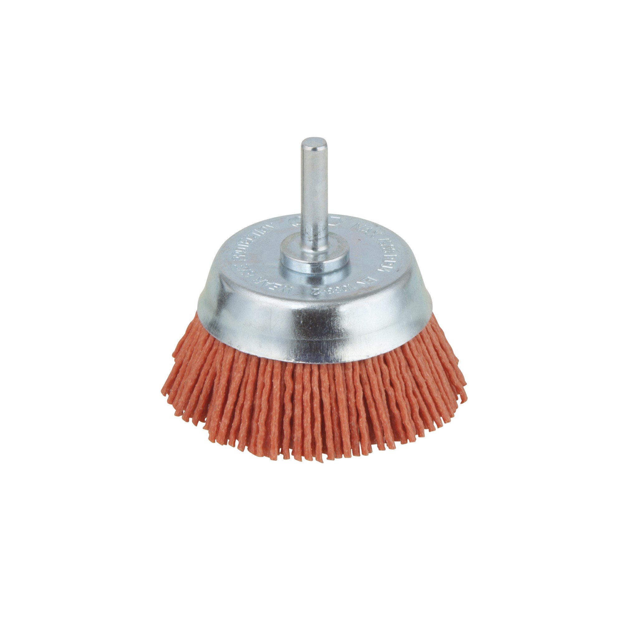 1 cepillo de copa de alambre de nylon, agresivo vást. 6 mm Ø 65 mm