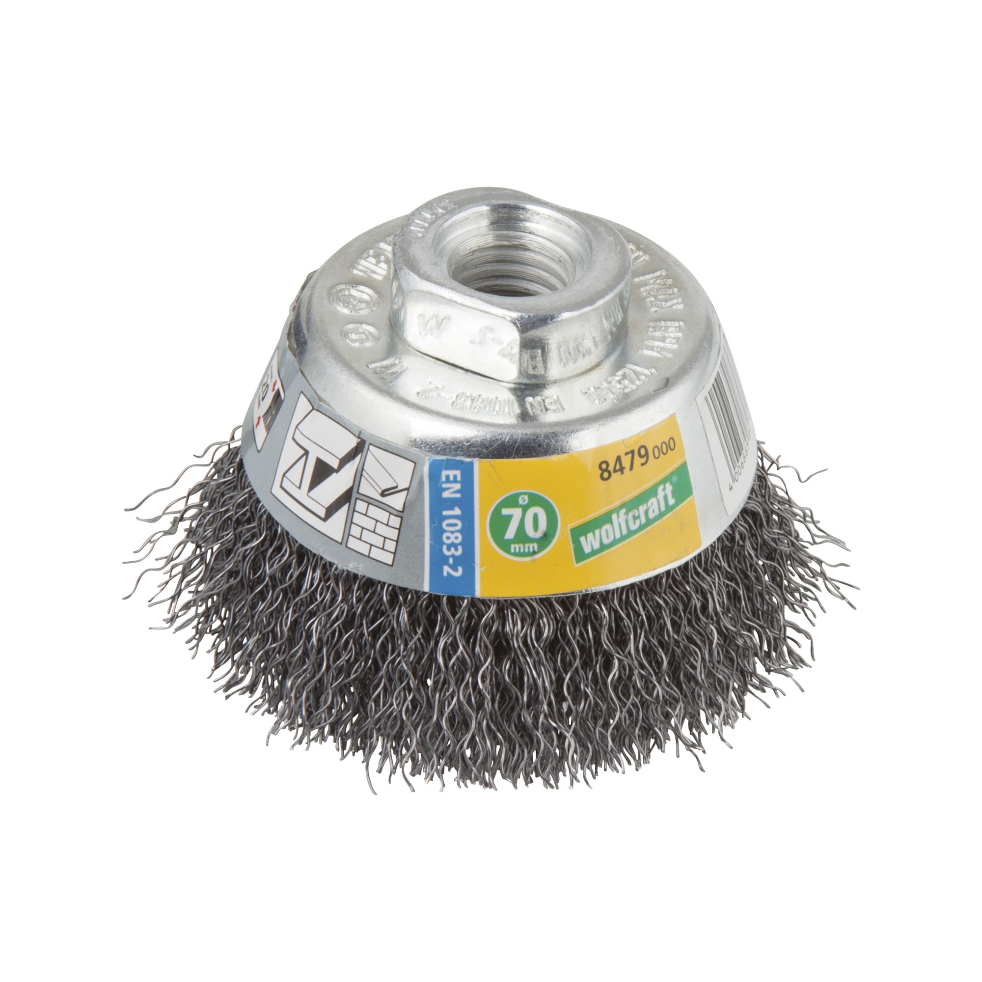 1 cepillo de copa de alambre de acero, WS M14 Ø 70 mm