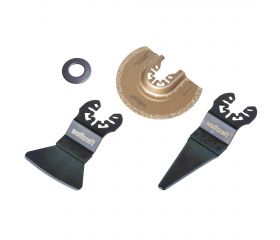 Juego de sierra vibratoria para reparación de juntas ˮStandardˮ de 3 piezas, enganche universal
