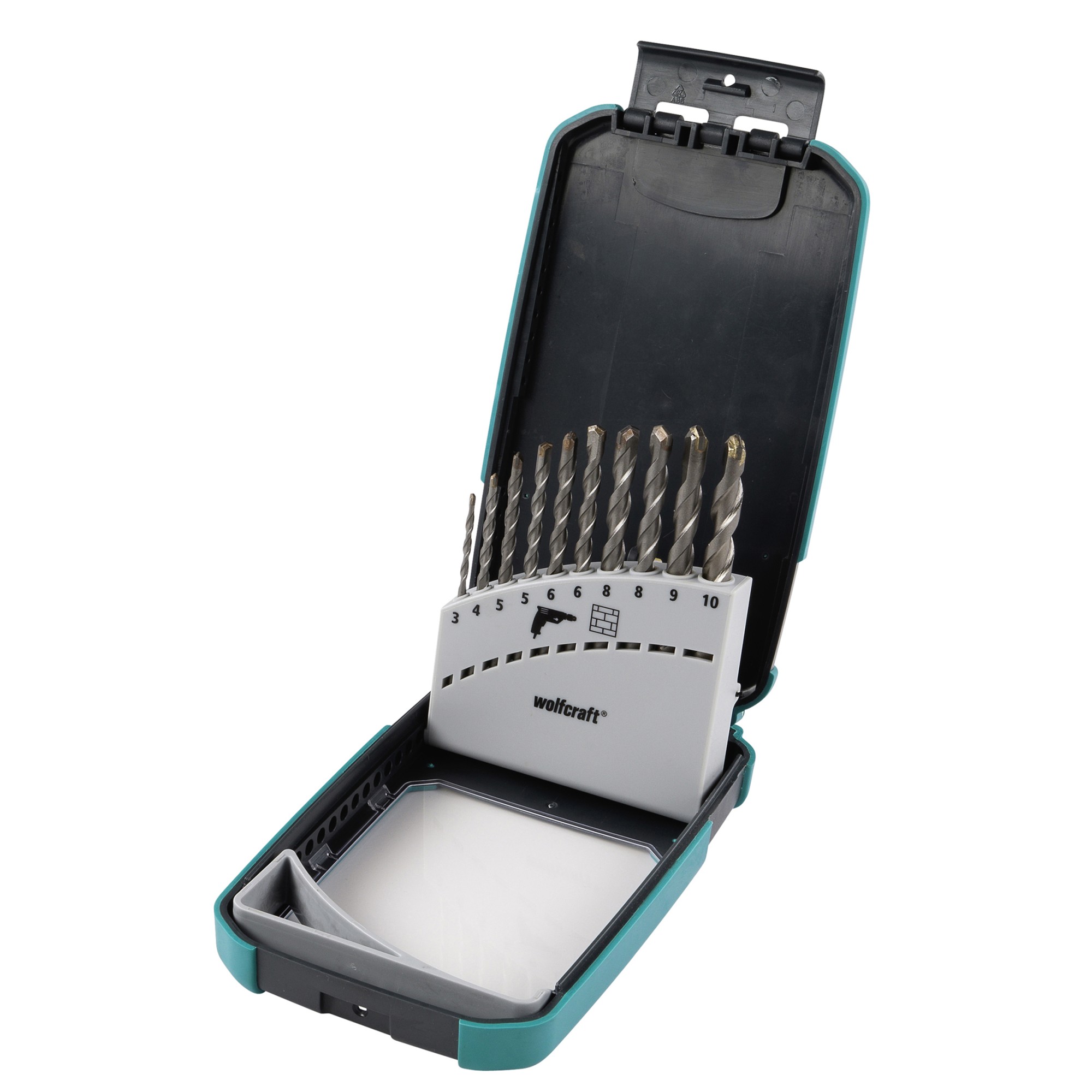 1 juego de brocas especiales para hormigón CT de 10 piezas Ø 3-10