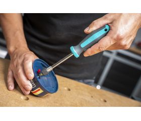 Atornillador manual con portapuntas, largo