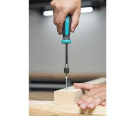 Atornillador manual con portapuntas, largo