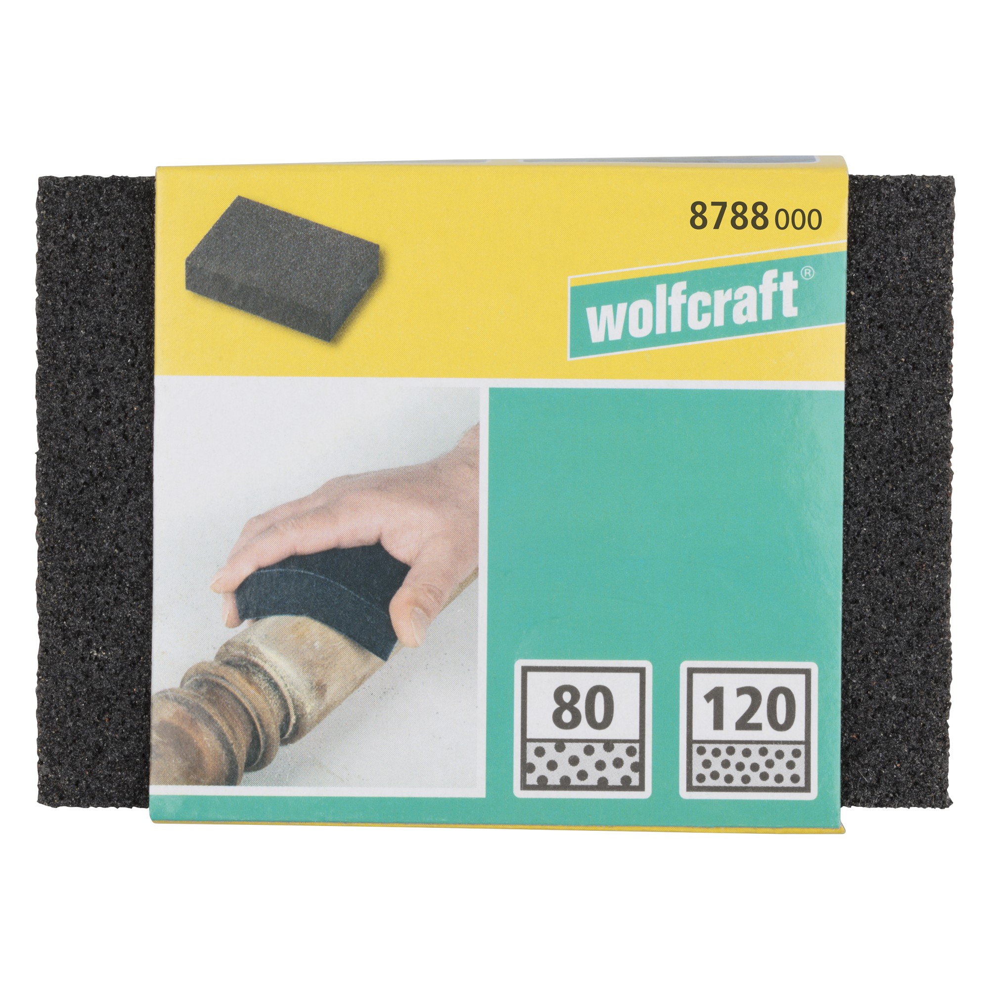 1 esponja de lijar SiC grano 80, 120; 97 x 67 x 25 mm