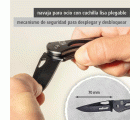 1 navaja plegable con cuchilla de filo liso de 70 mm