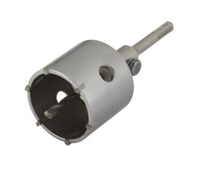 Corona de perforación con broca de carburo y adaptador SDS-Plus, Ø 68 mm