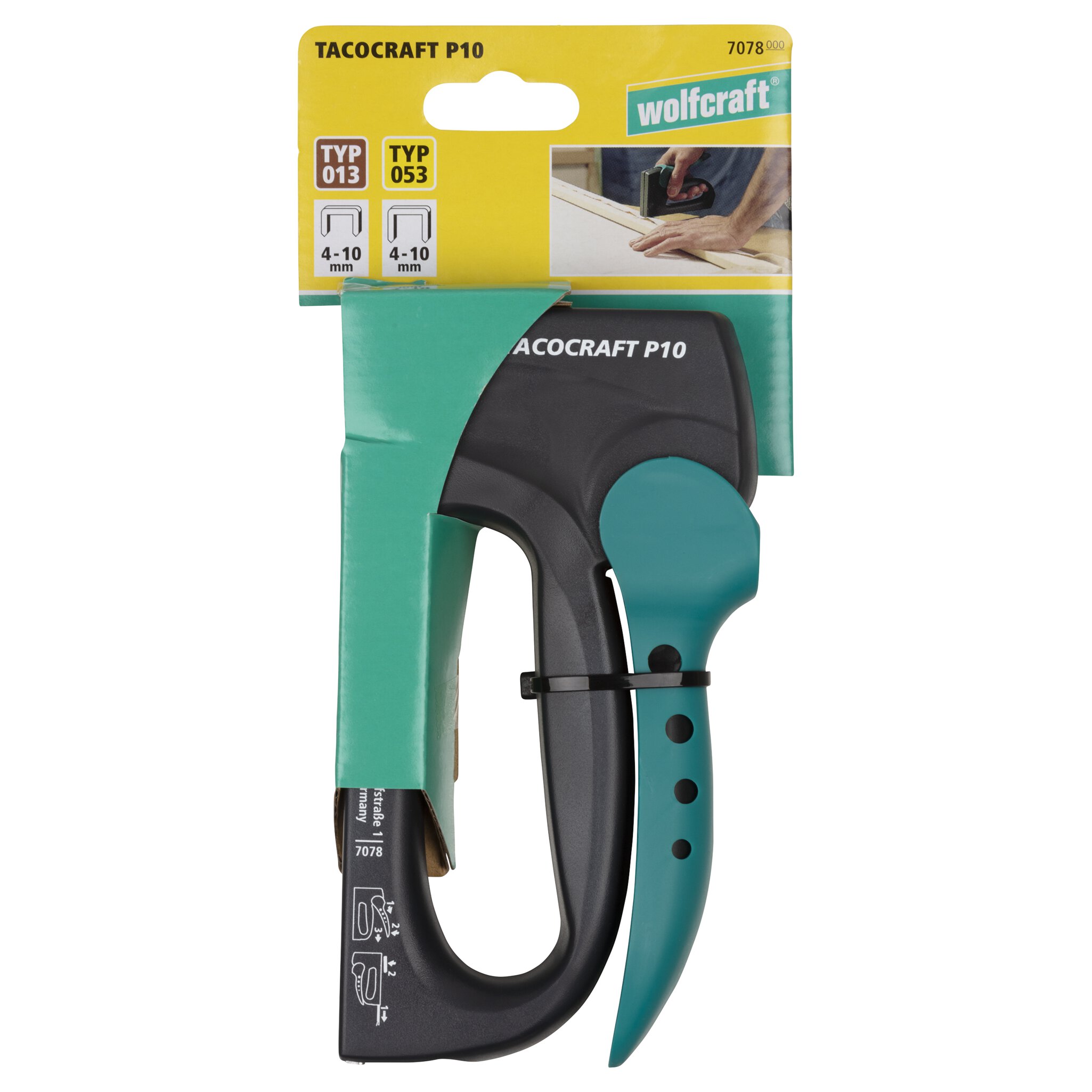 1 grapadora manual con carcasa de plástico tacocraft P 10