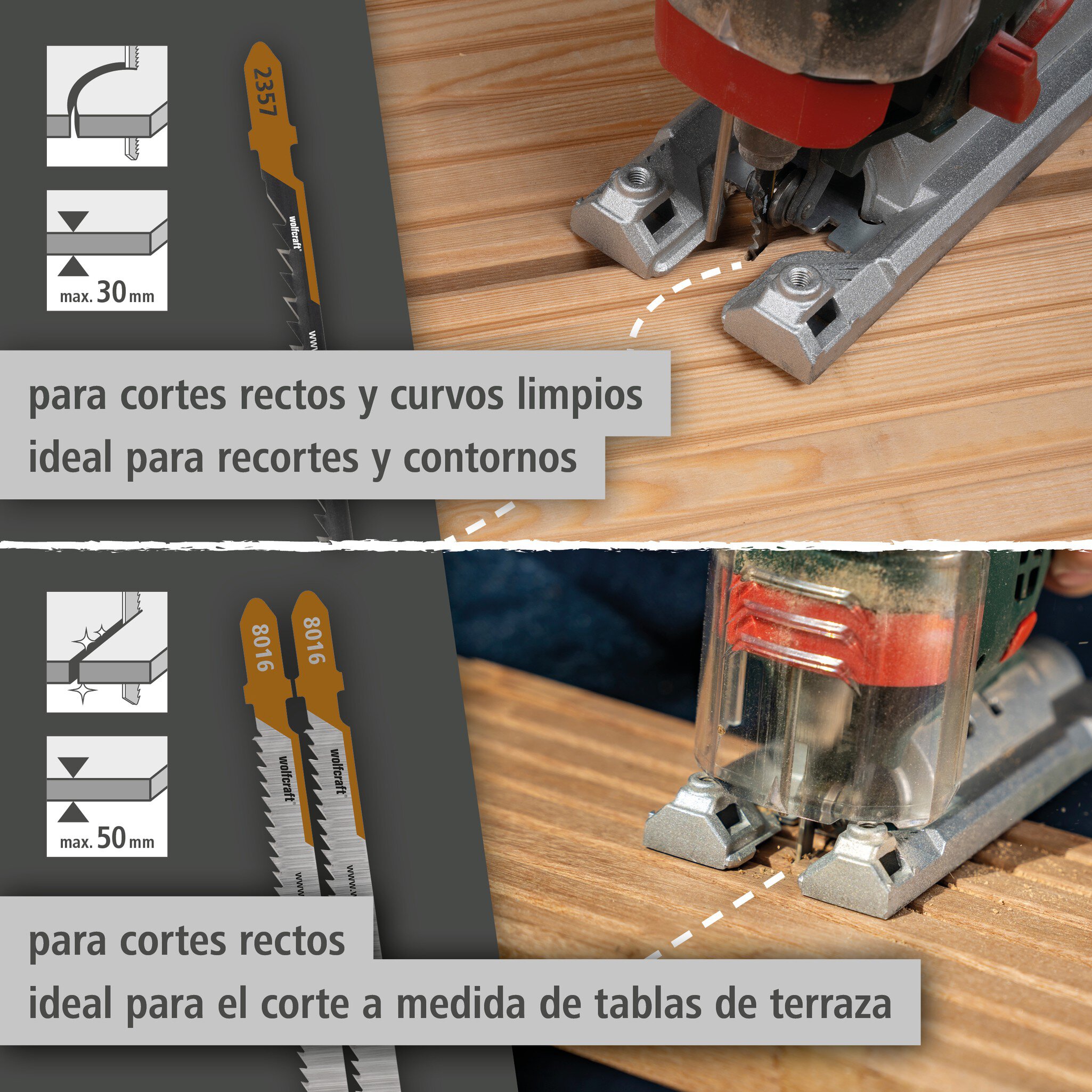 Juego de proyecto de hojas de sierra de calar "Terraza", 3 piezas