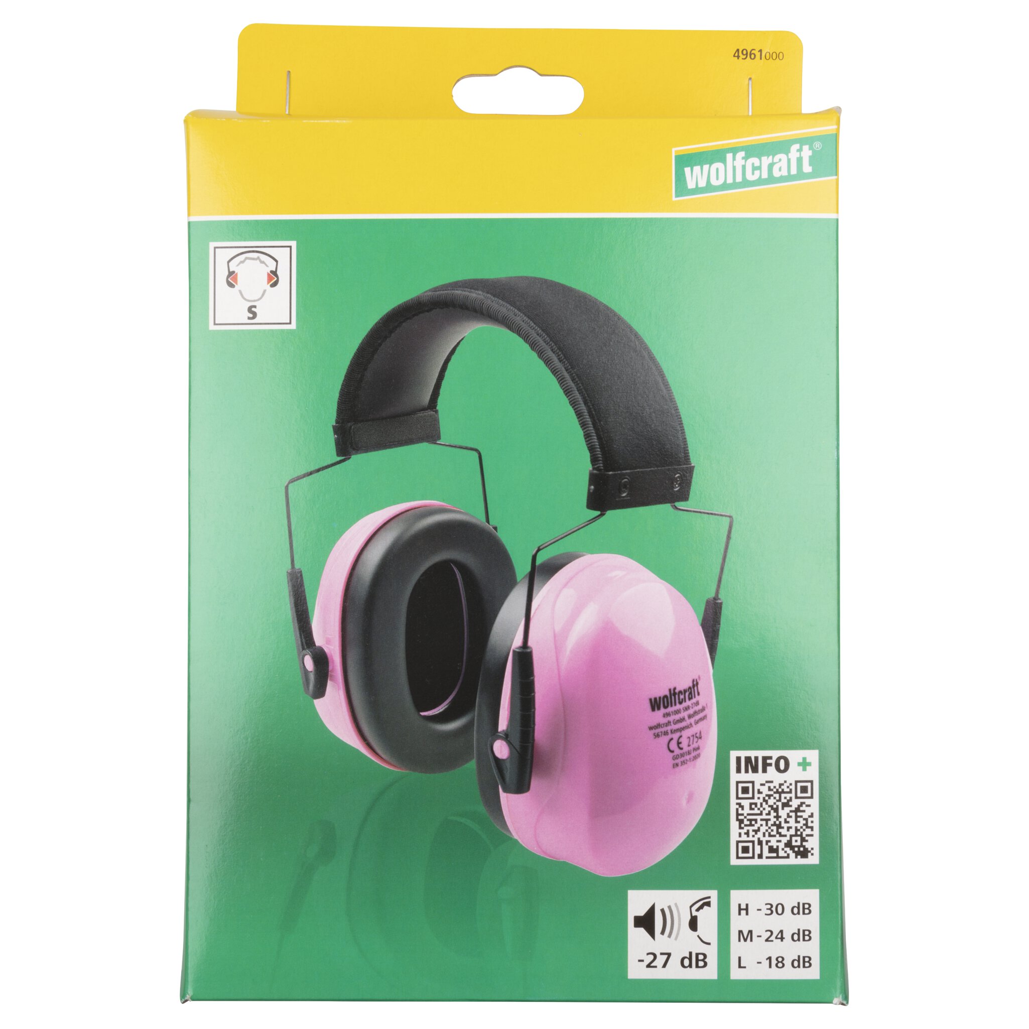 Protector auditivo con orejeras KIDS, rosa