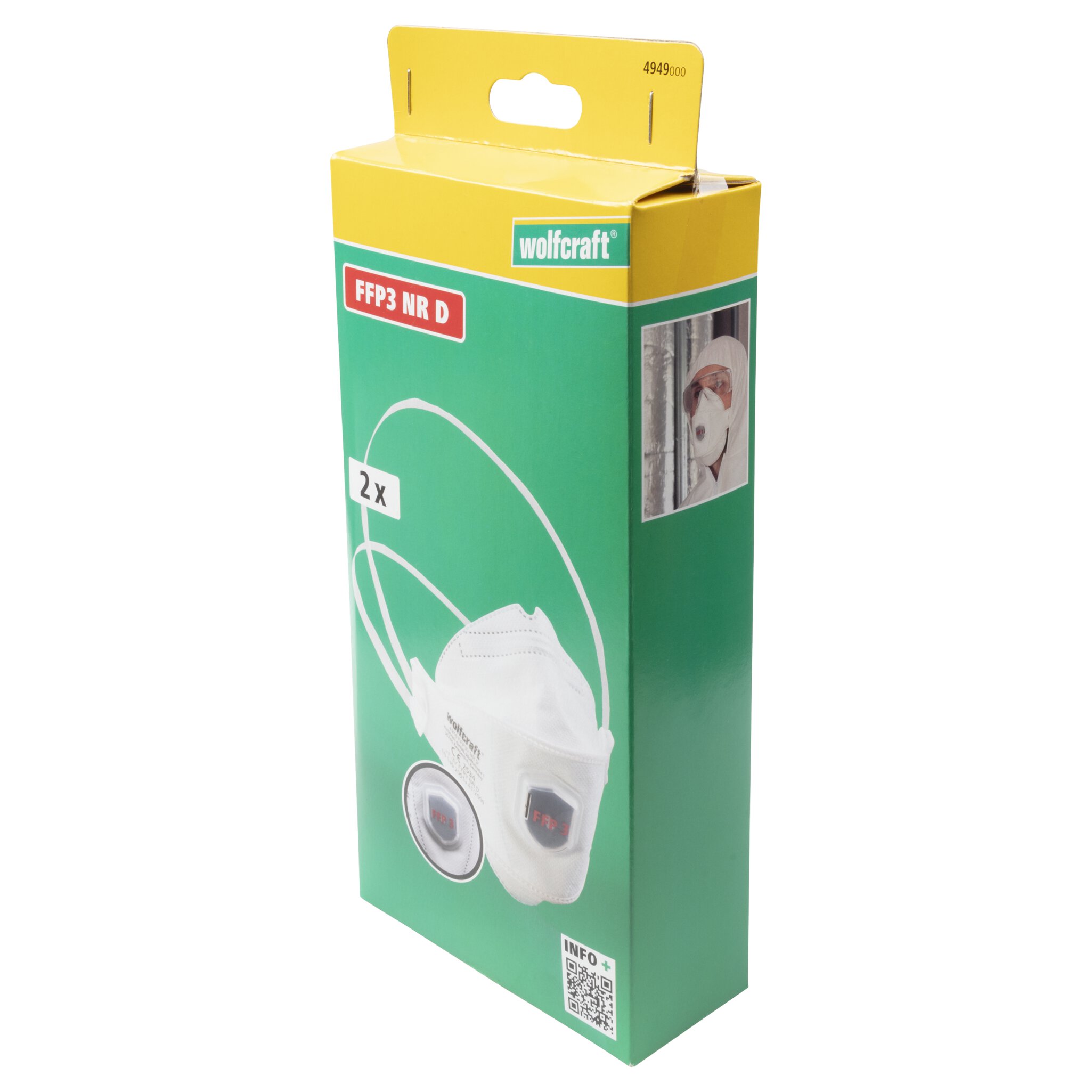 2 máscaras plegables de protección respiratoria con válvula, FFP3