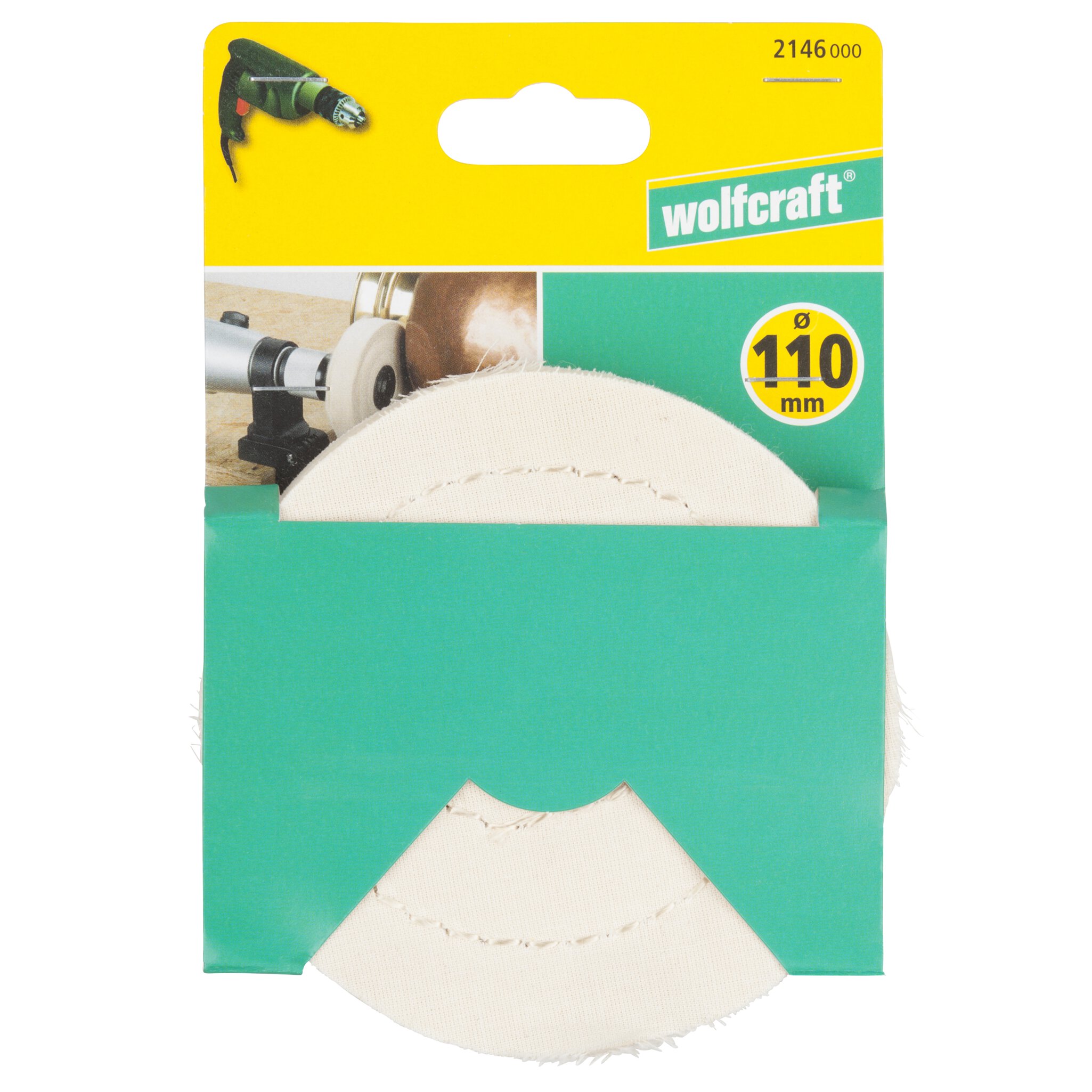 1 disco de trapo, agujero interior=22,2 mm, Ø 110 x 20 mm