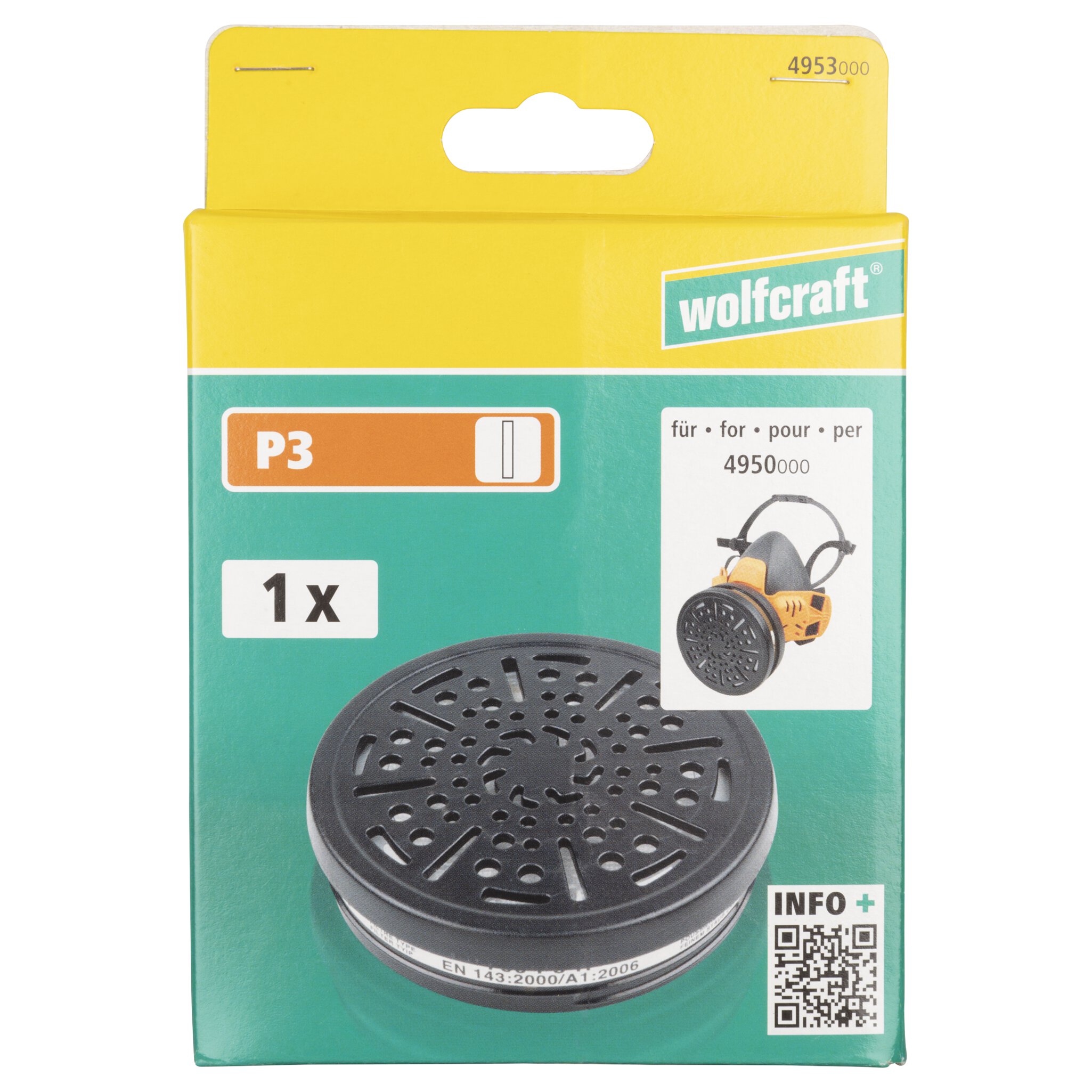 Filtro de protección respiratoria P3