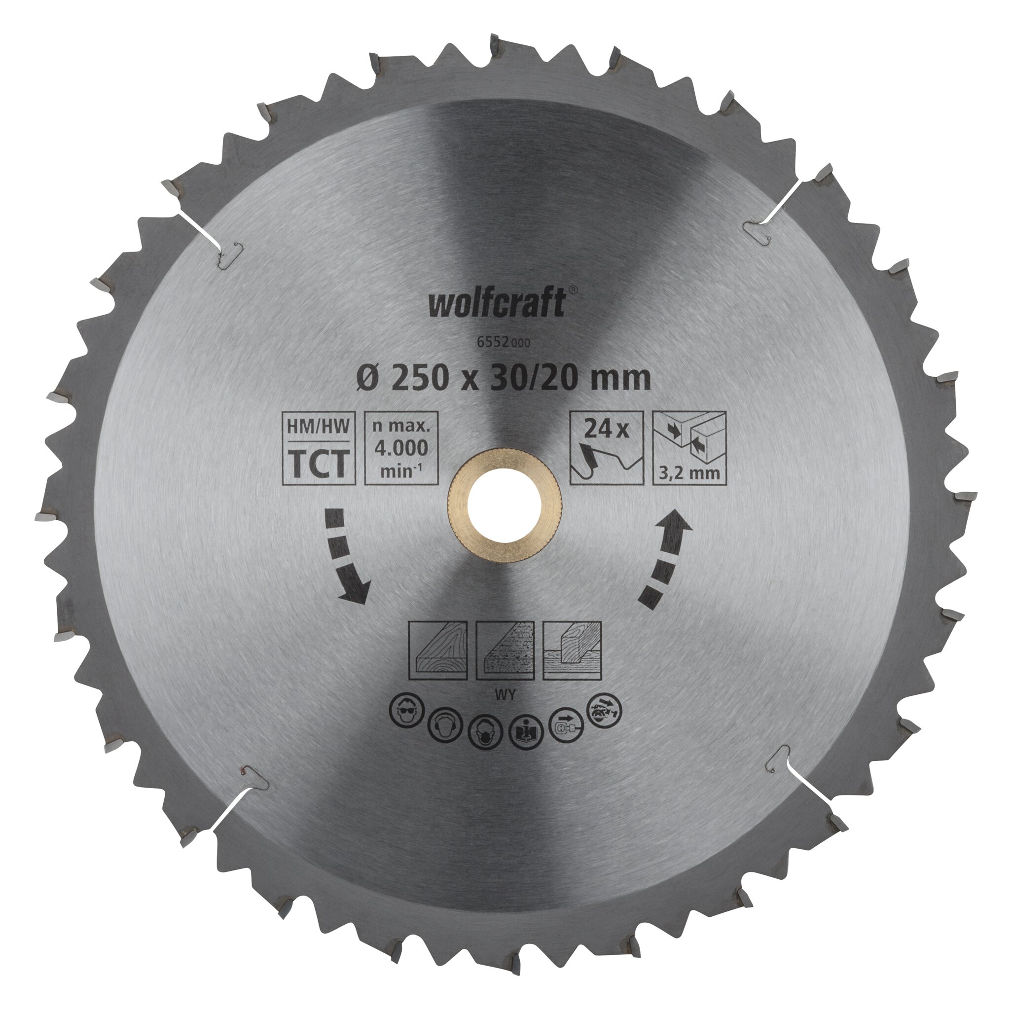 1 disco de sierra de corte e ingleteado CT 24 dientes ø250 mm