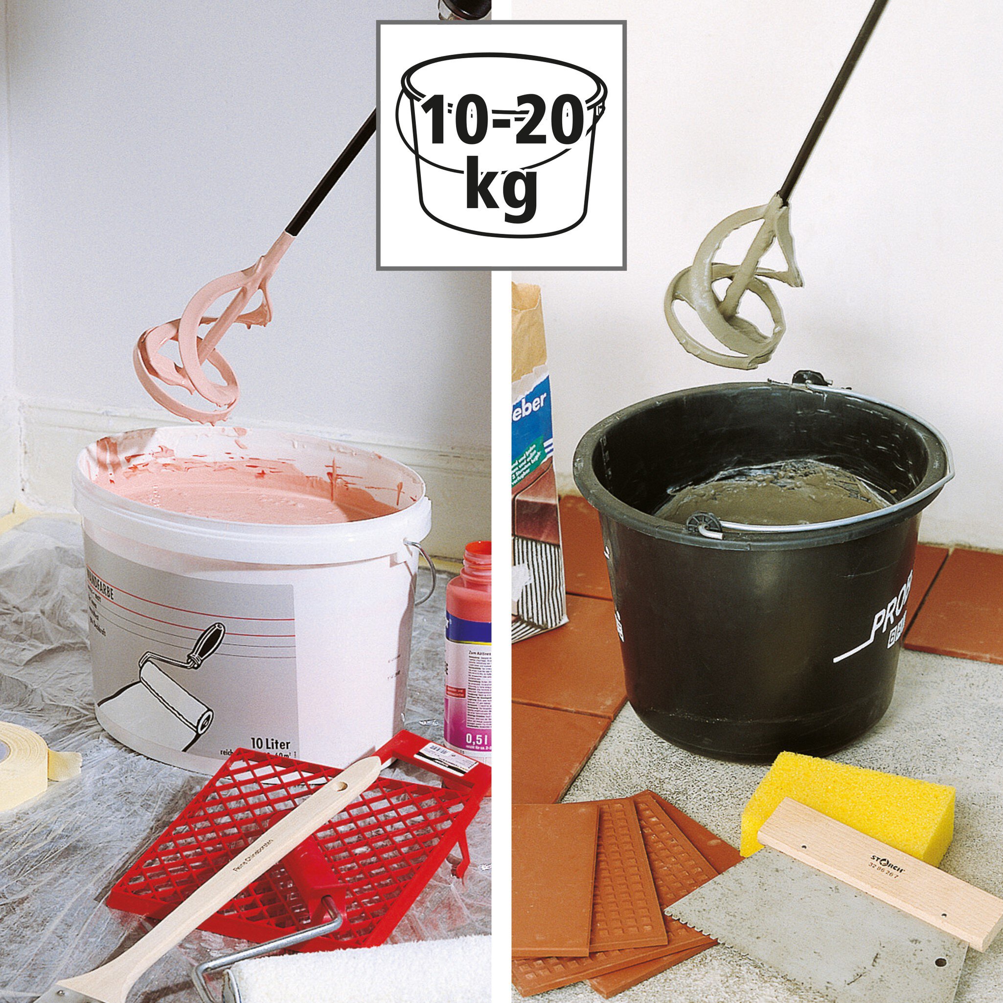 1 mezclador para pintura y mortero Ø 100 x 600 mm
