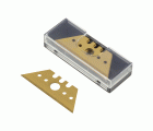 5 cuchillas trapezoidales profesionales TiN de 0,65 x 52 mm