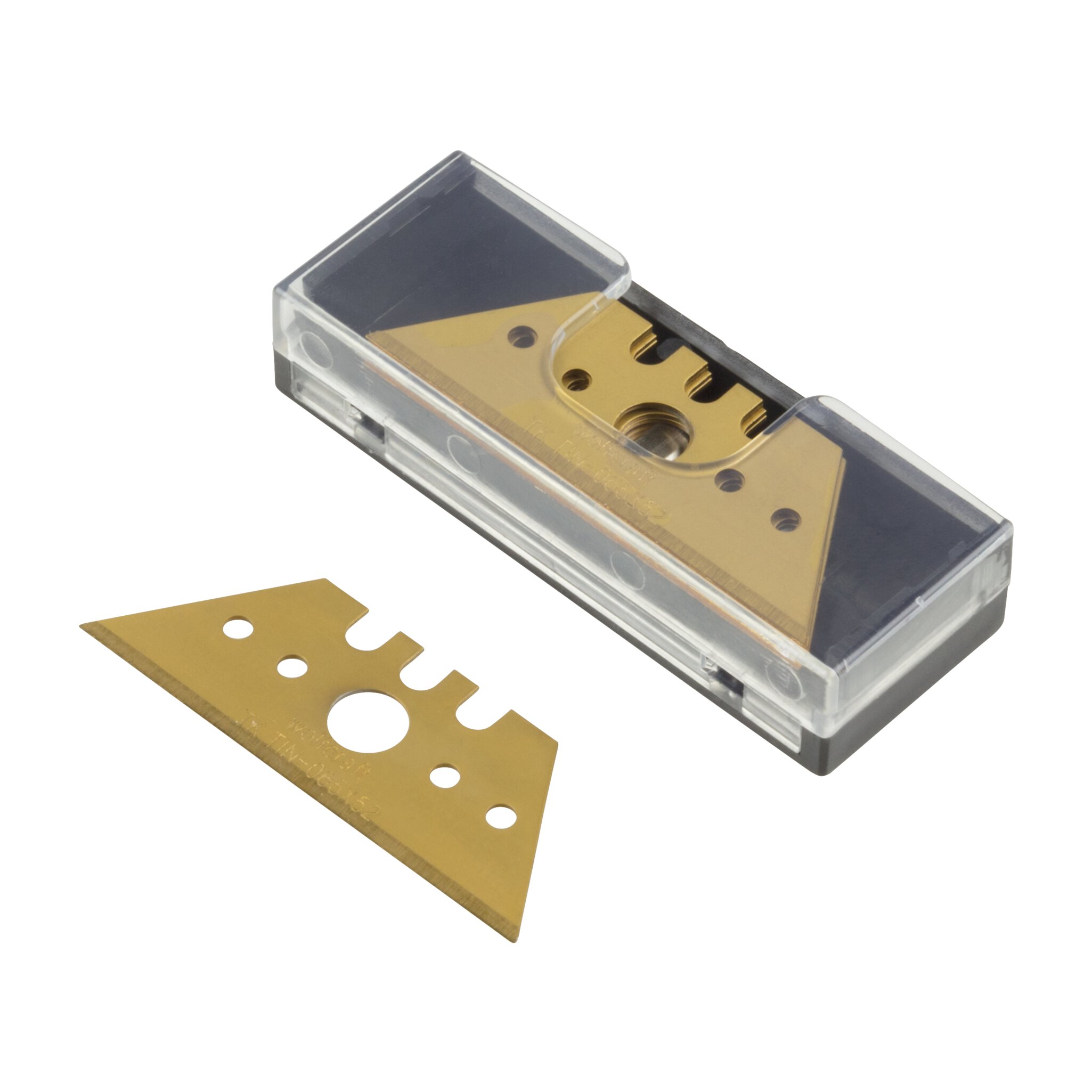 5 cuchillas trapezoidales profesionales TiN de 0,65 x 52 mm